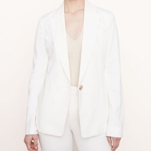 Vince Linen Blend Single Vested Blazer